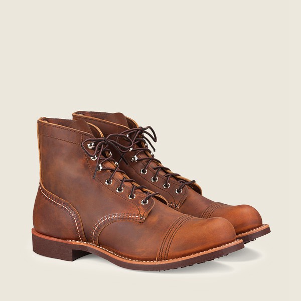 Red Wing Mens Heritage Boots - Iron Ranger - 6-inchr Rough & Tough Leather - Brown - NXF087169